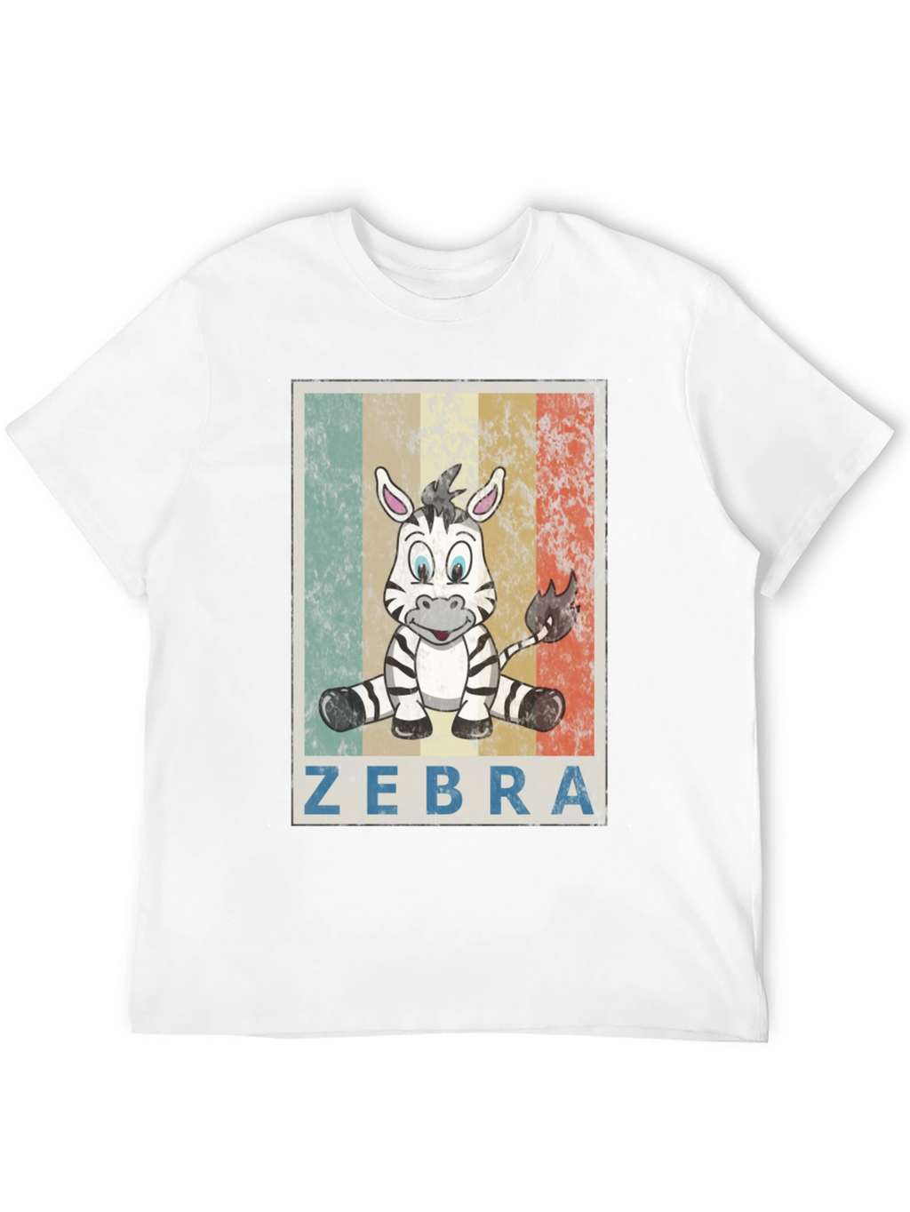 Zebra Graphic Print T-Shirt - Unisex Casual Tee