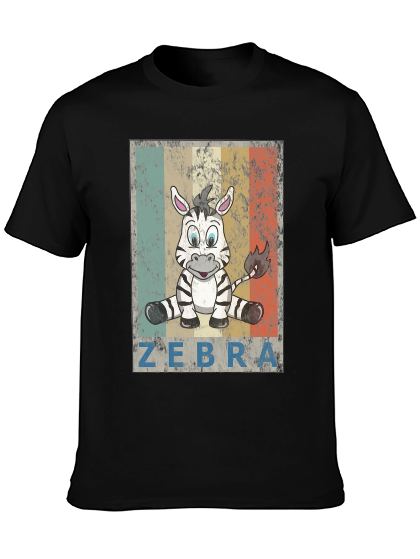 Zebra Graphic Print T-Shirt - Unisex Casual Tee