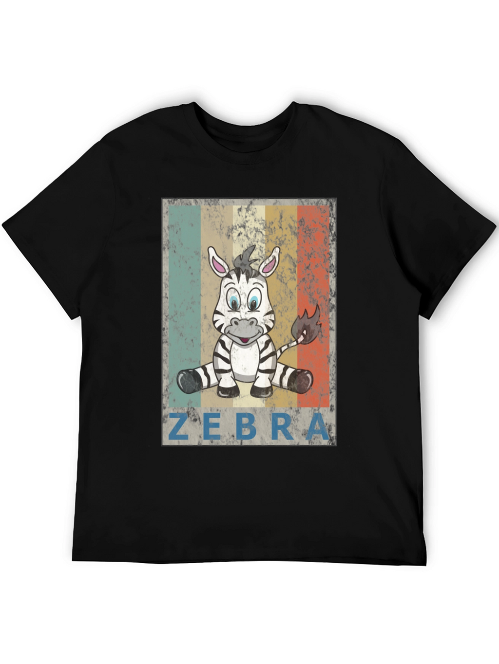 Zebra Graphic Print T-Shirt - Unisex Casual Tee