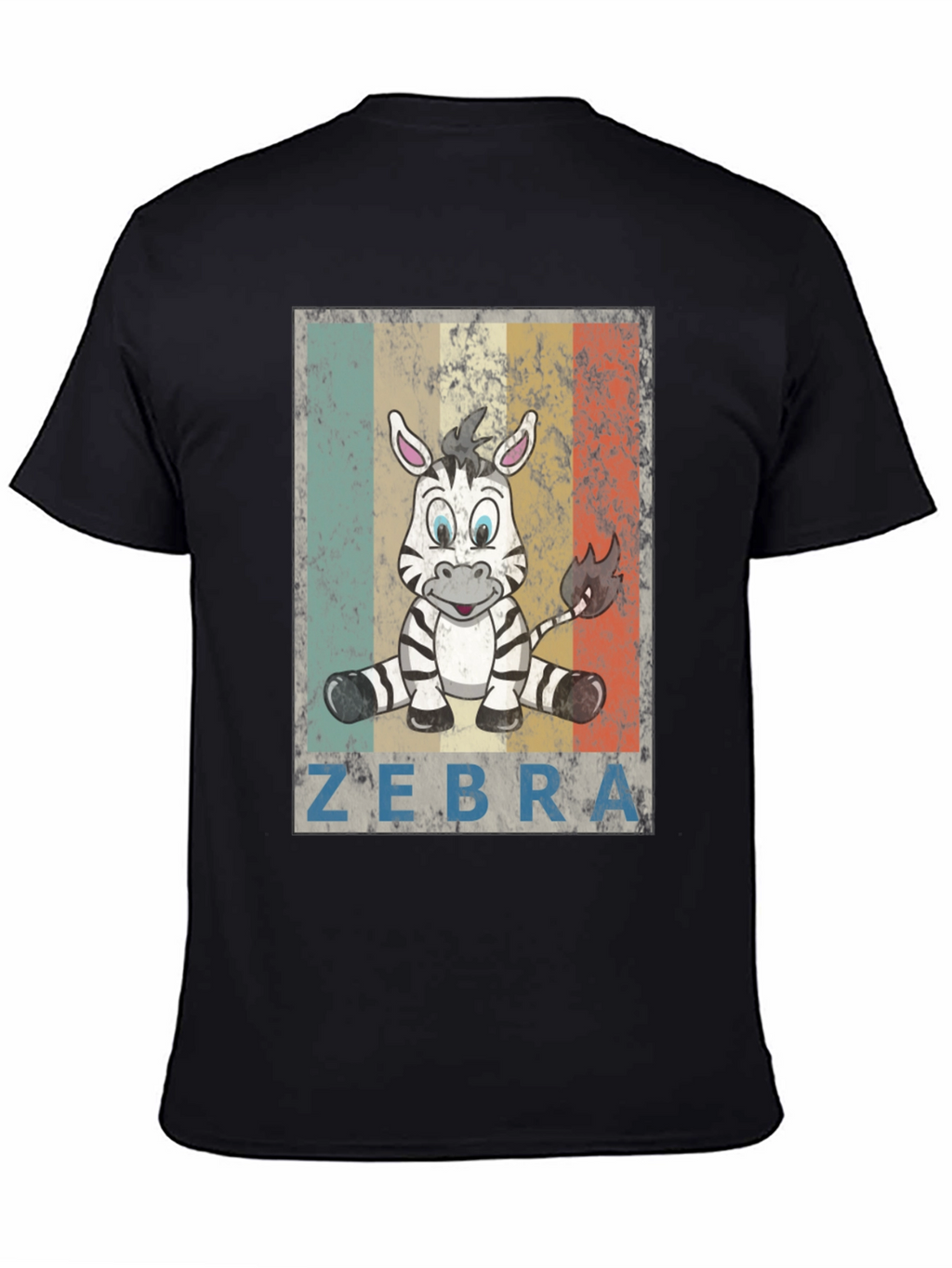 Zebra Graphic Print T-Shirt - Unisex Casual Tee