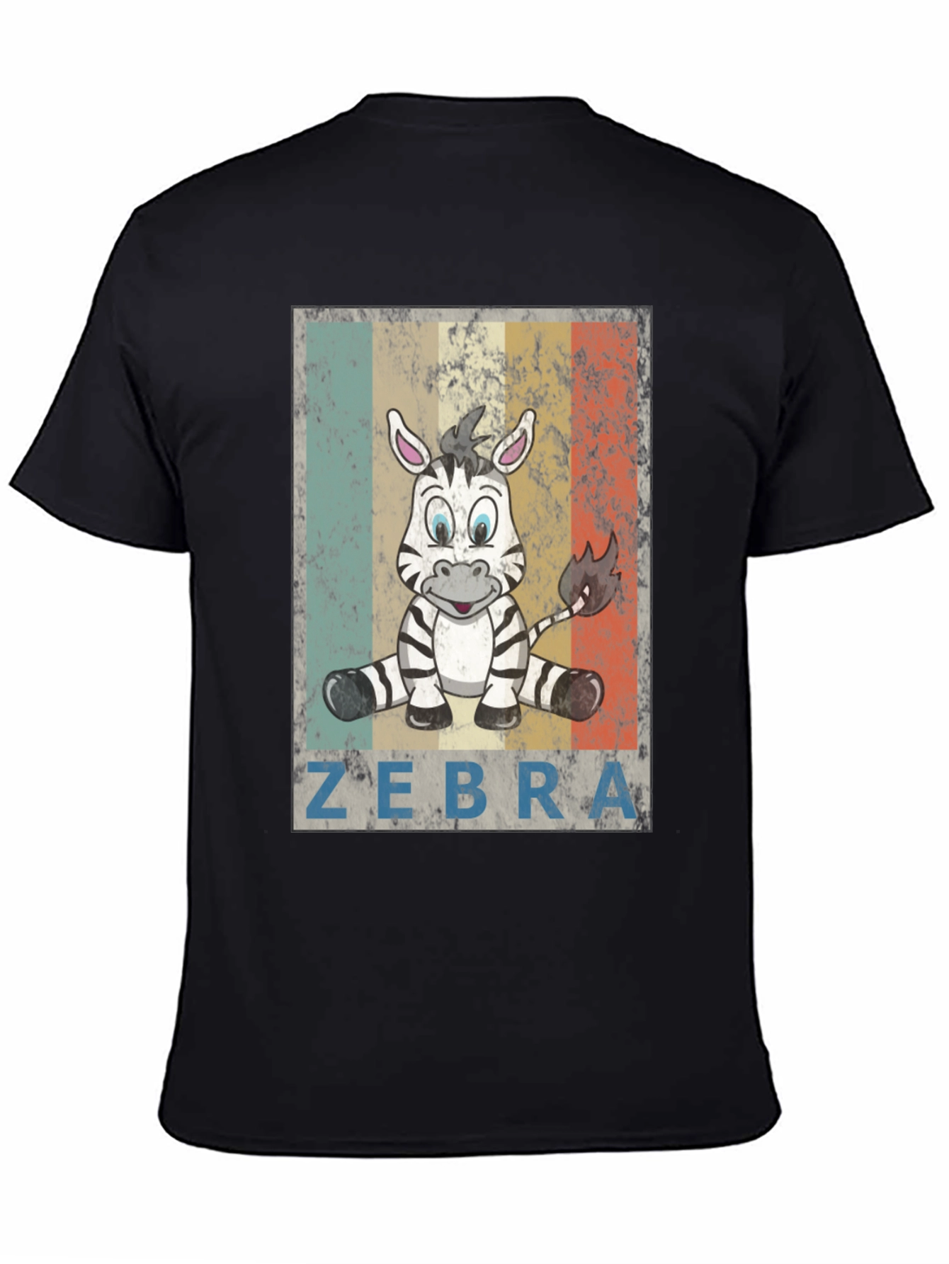 Zebra Graphic Print T-Shirt - Unisex Casual Tee
