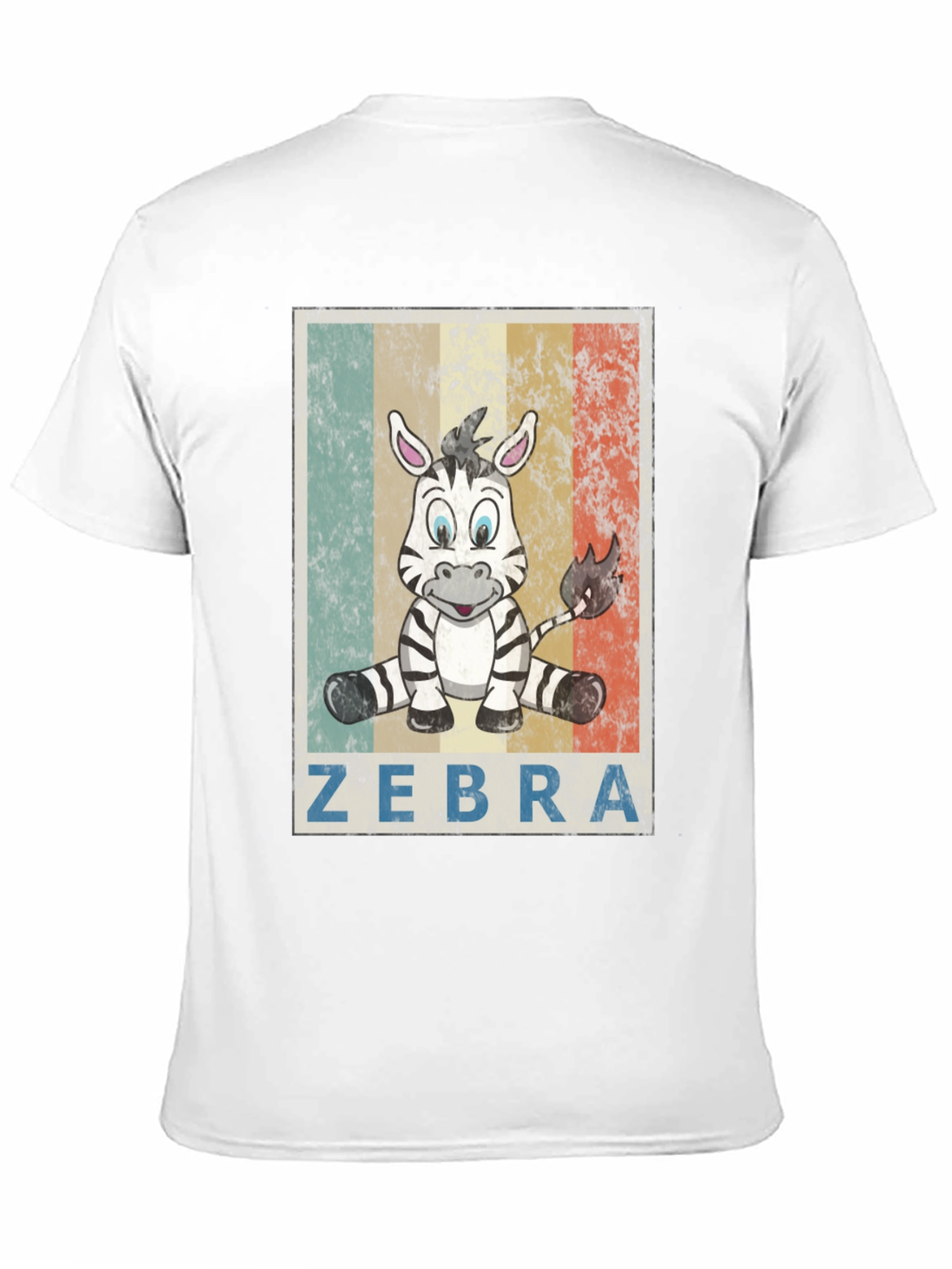 Zebra Graphic Print T-Shirt - Unisex Casual Tee