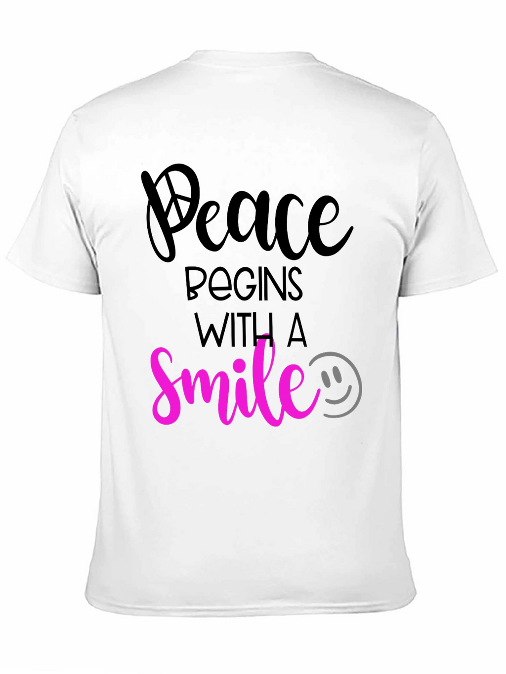 Peace Begins With a Smile Graphic T-Shirt
