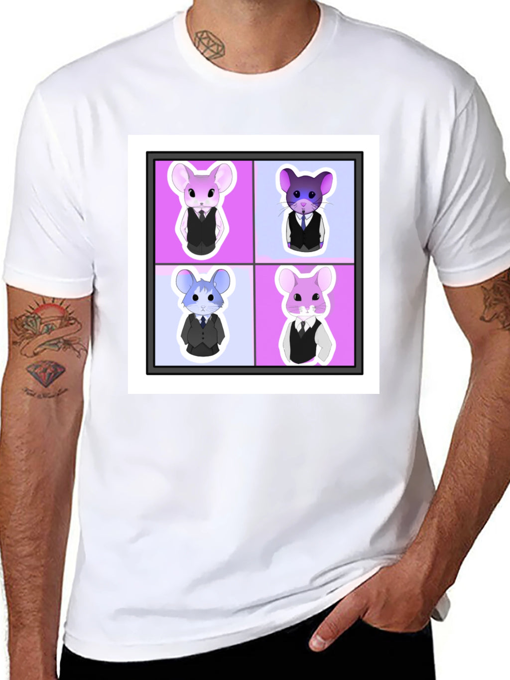 Stylish Chinchilla Quartet Graphic Tee