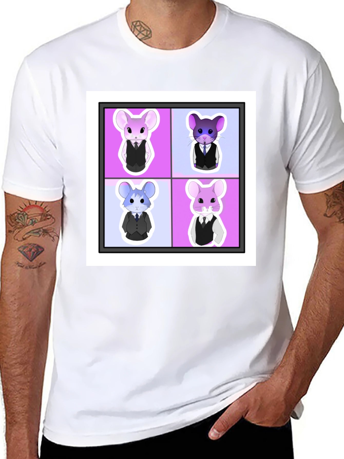 Stylish Chinchilla Quartet Graphic Tee