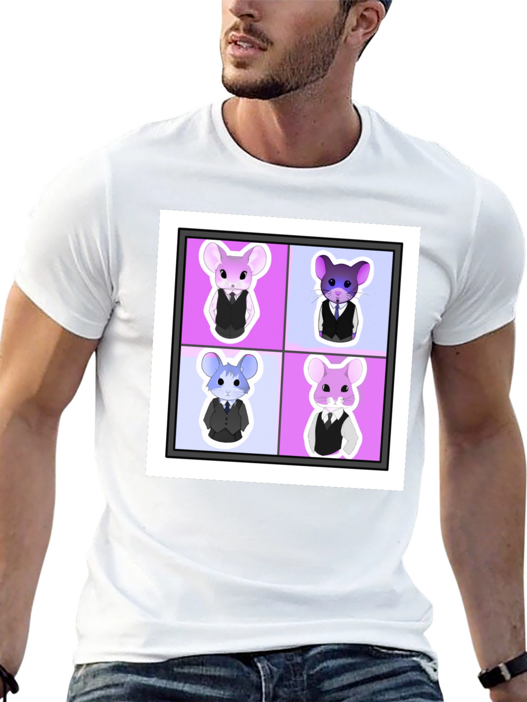 Stylish Chinchilla Quartet Graphic Tee