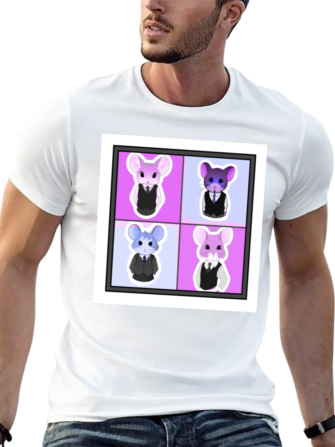 Stylish Chinchilla Quartet Graphic Tee