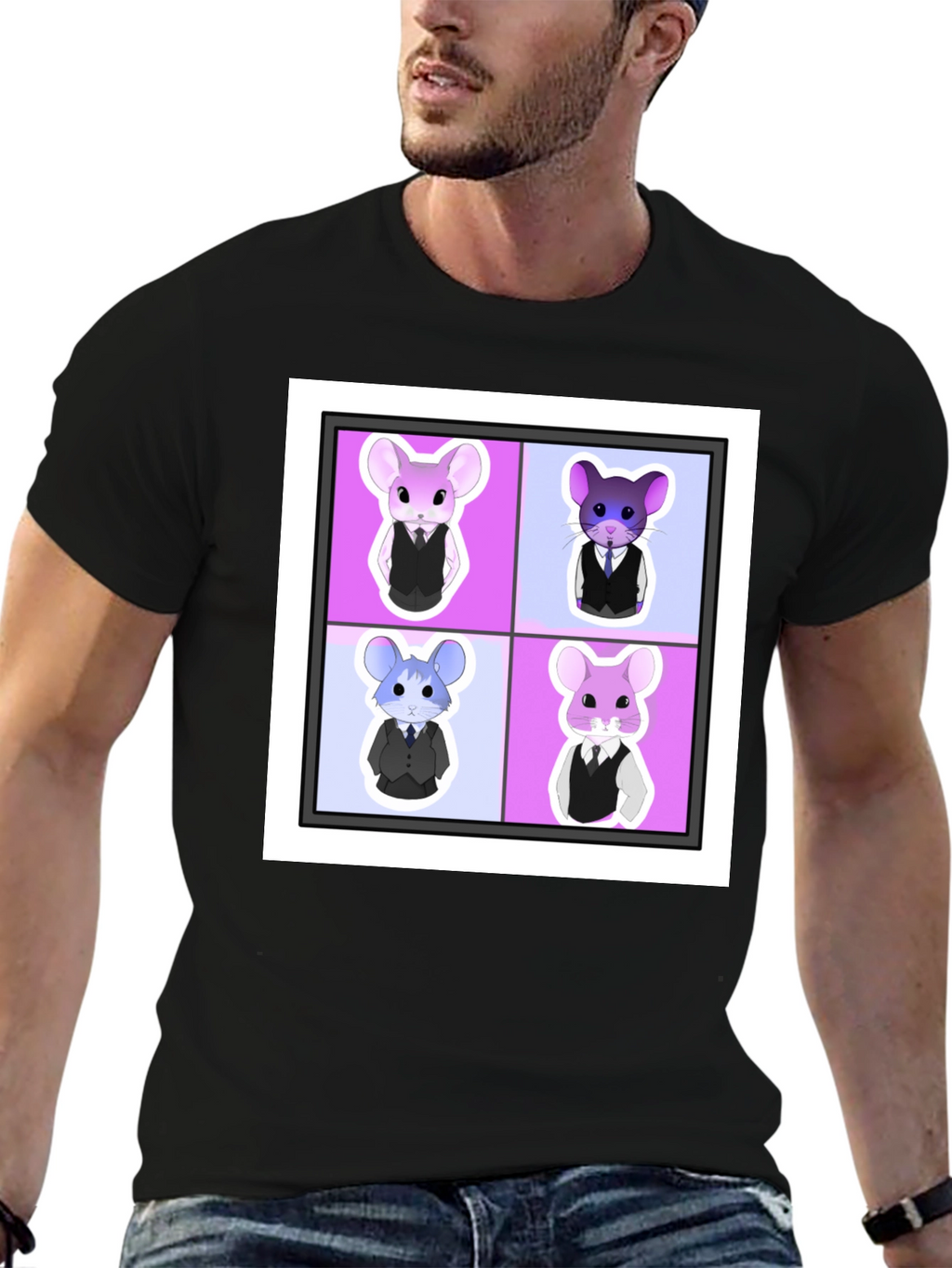 Stylish Chinchilla Quartet Graphic Tee
