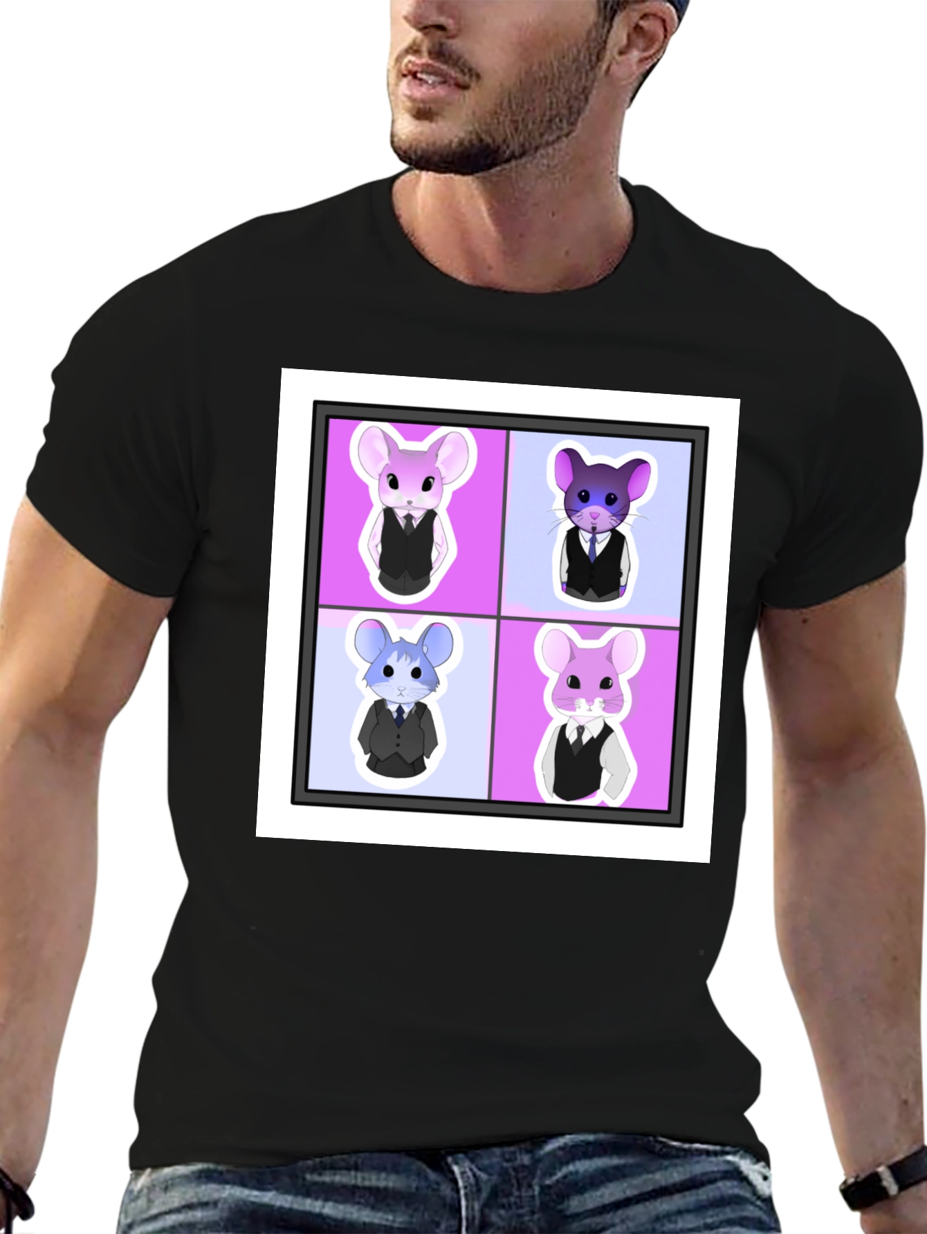 Stylish Chinchilla Quartet Graphic Tee