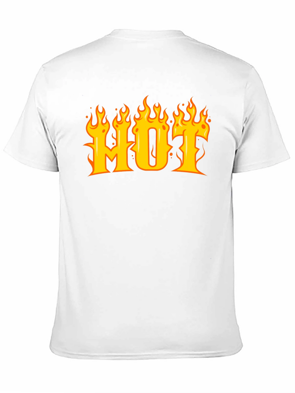 HOT Flame Graphic T-Shirt - Black Cotton Tee