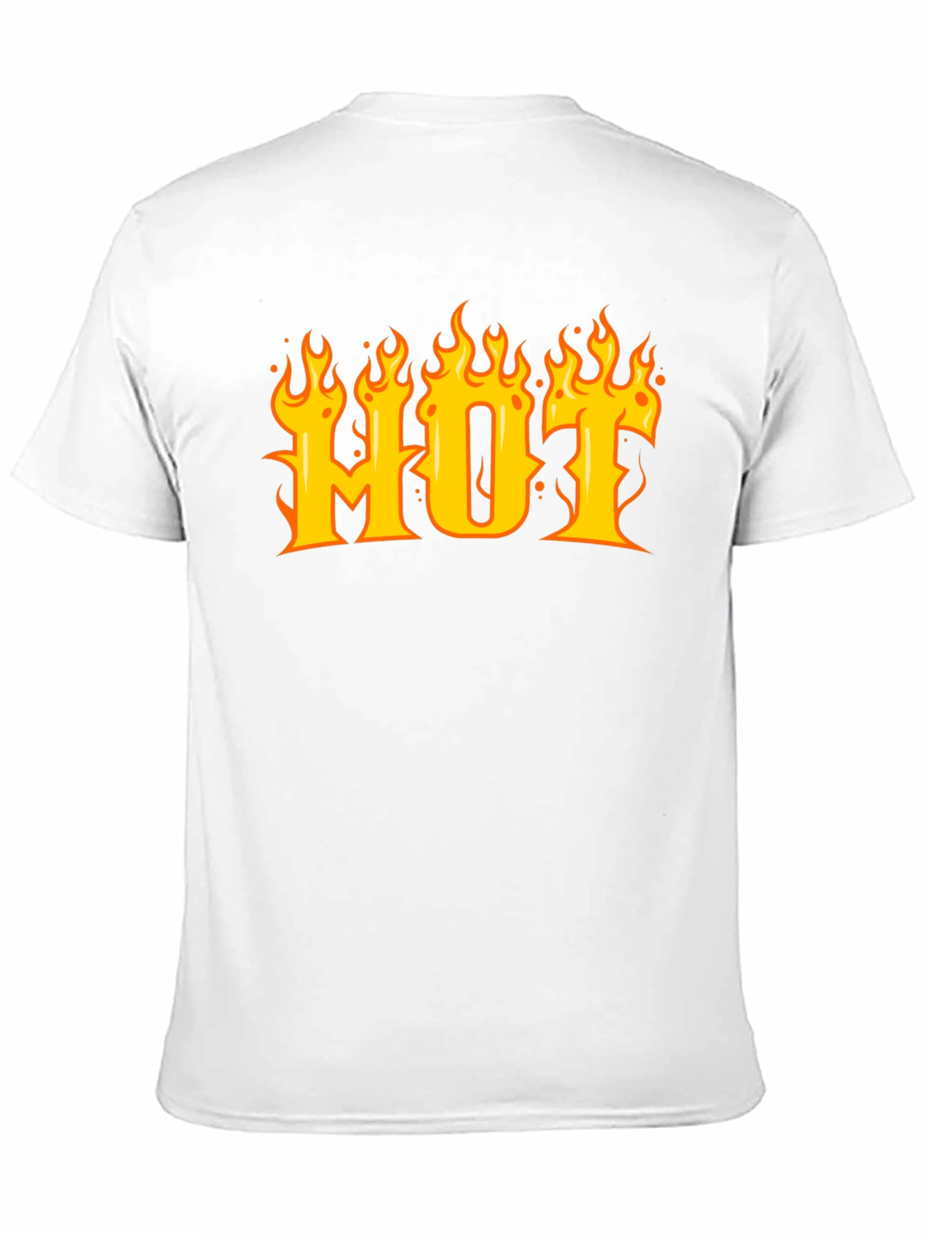 HOT Flame Graphic T-Shirt - Black Cotton Tee