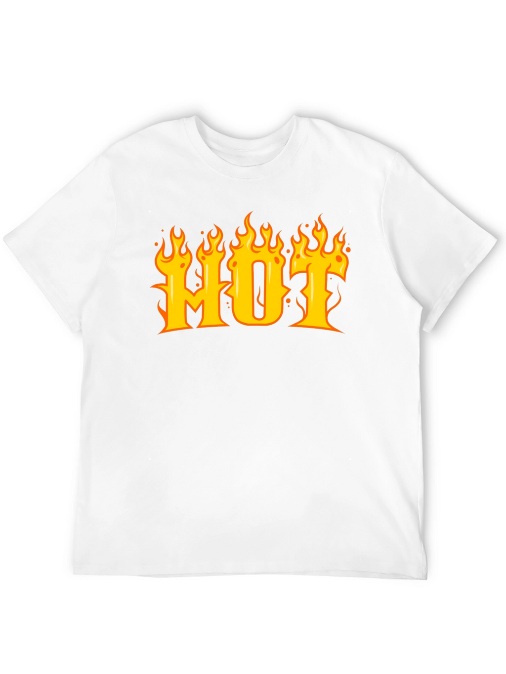 HOT Flame Graphic T-Shirt - Black Cotton Tee