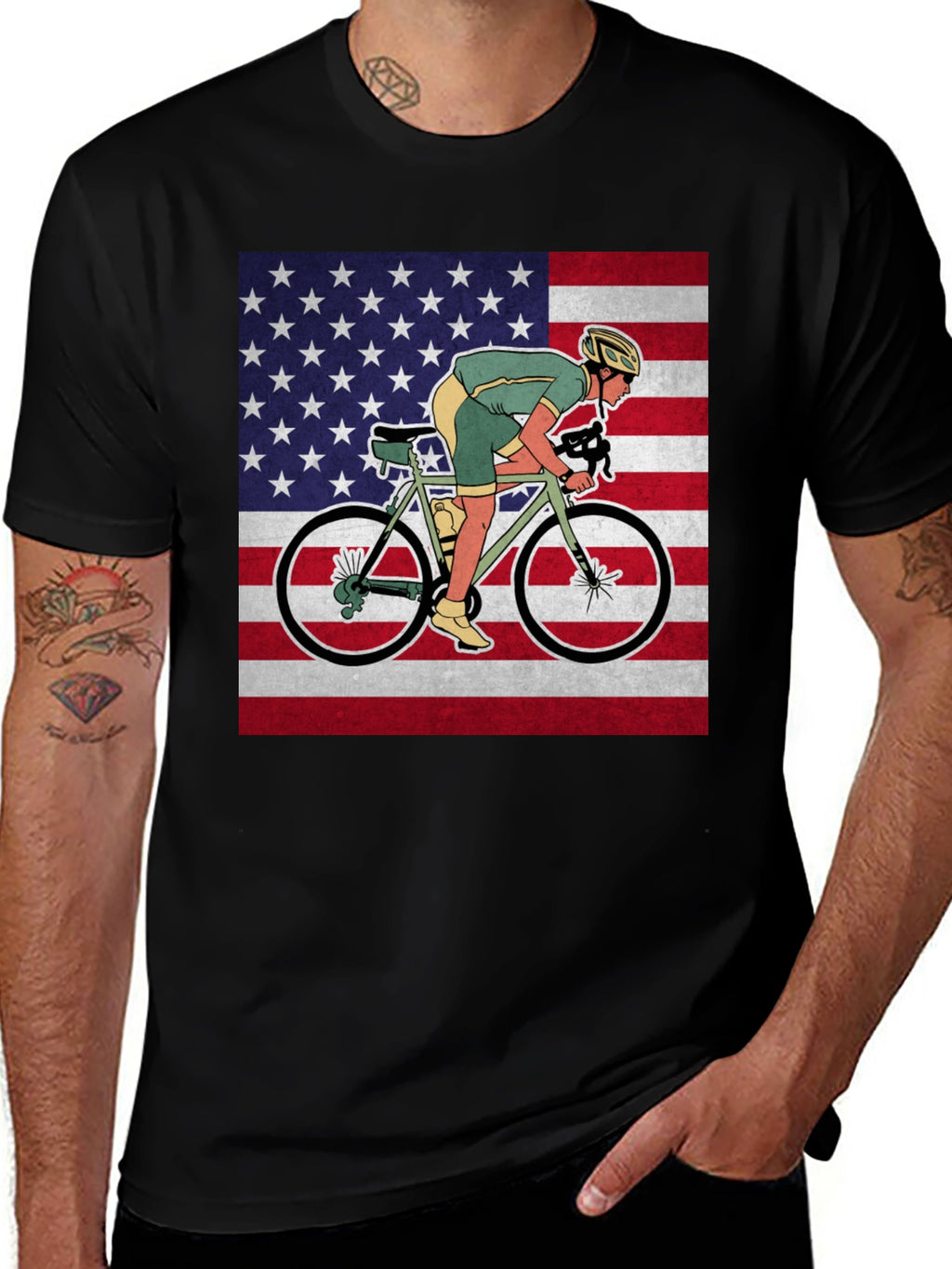 American Cyclist Graphic Tee