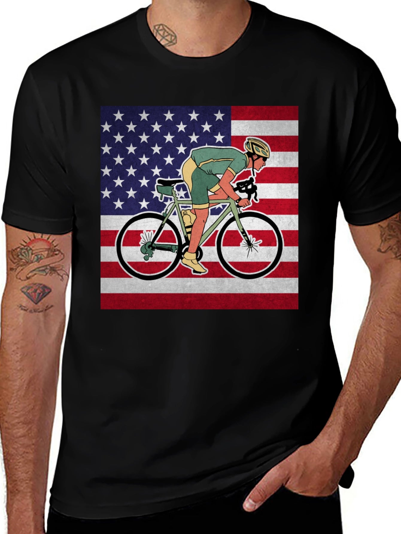 American Cyclist Graphic Tee