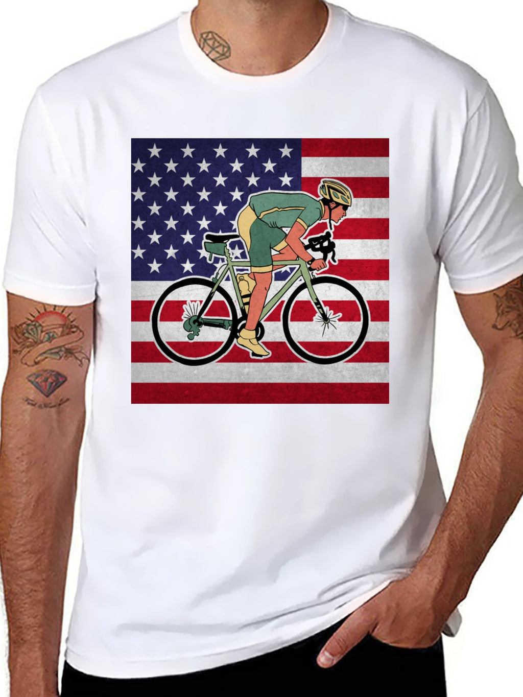 American Cyclist Graphic Tee
