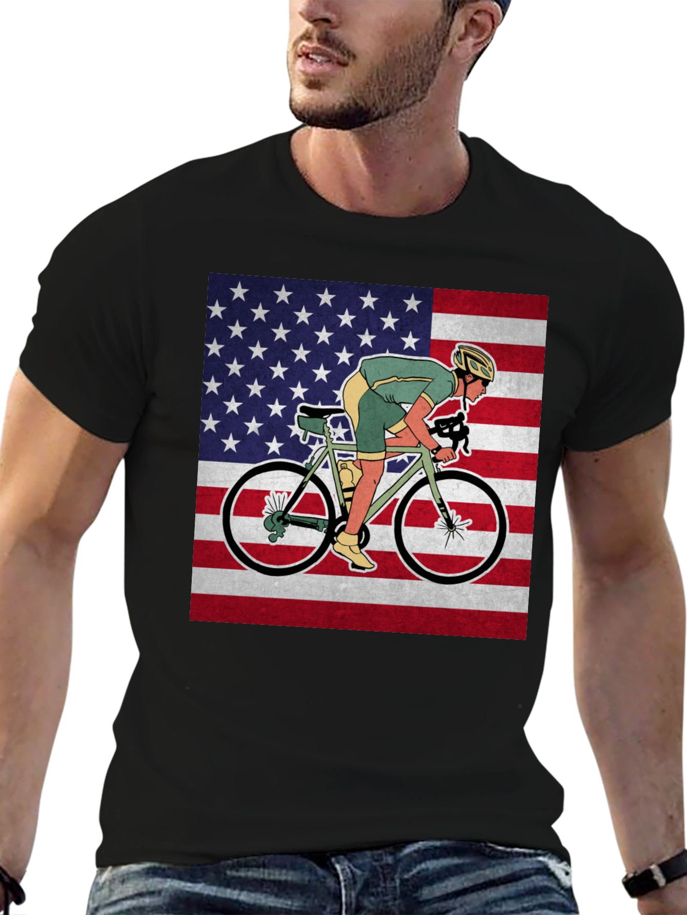 American Cyclist Graphic Tee