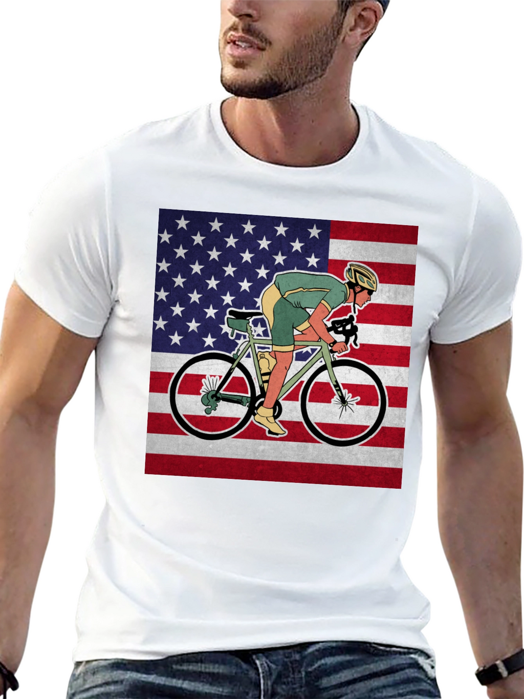 American Cyclist Graphic Tee