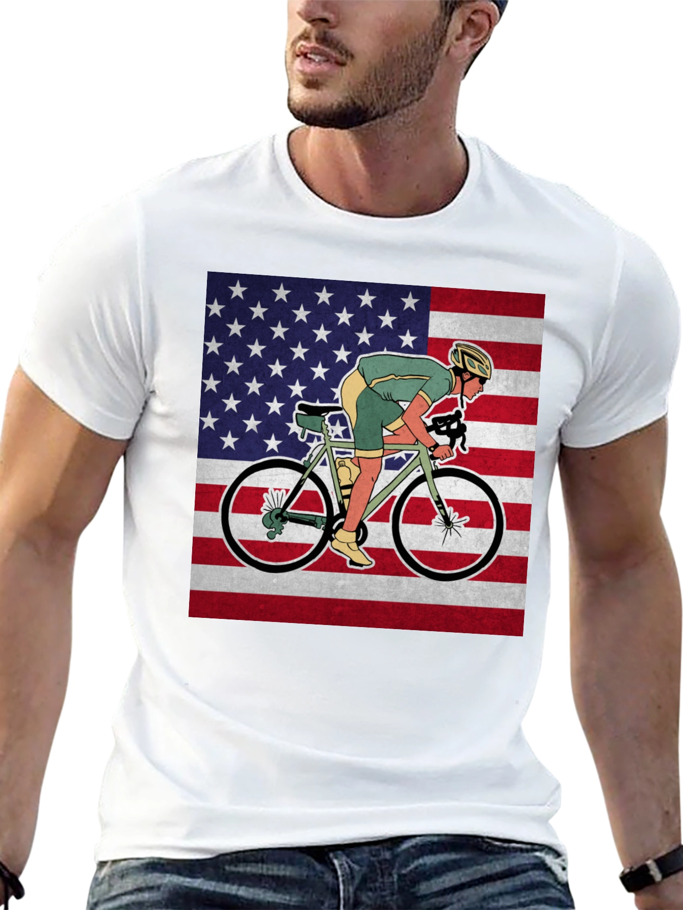 American Cyclist Graphic Tee