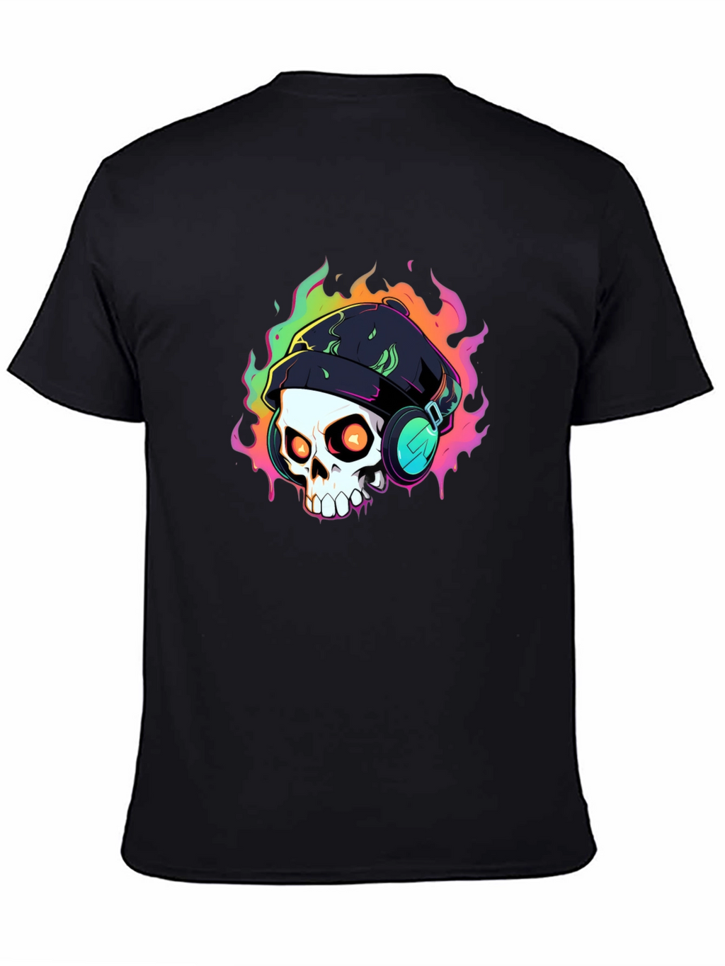 Skull Headphones Graphic T-Shirt