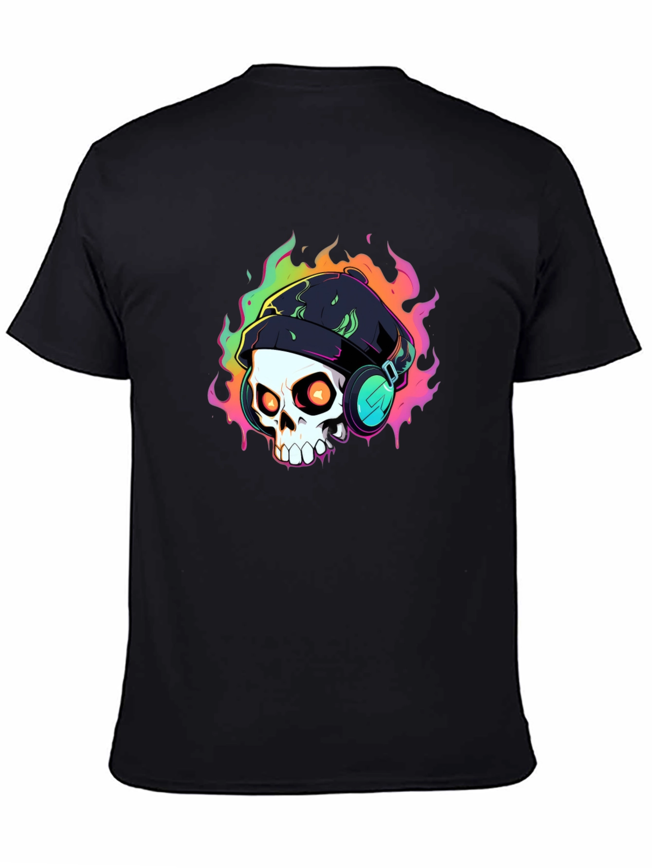 Skull Headphones Graphic T-Shirt