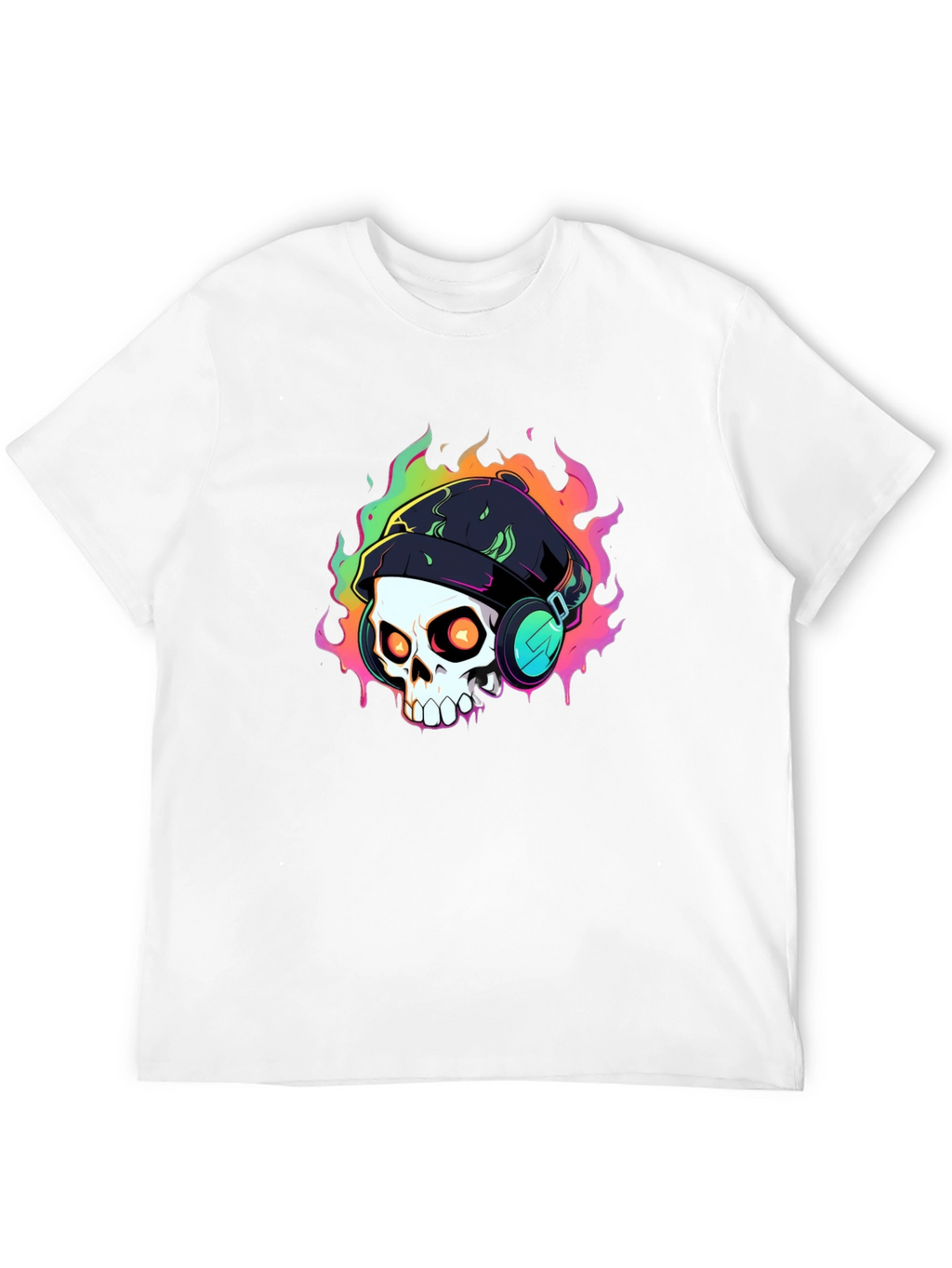 Skull Headphones Graphic T-Shirt