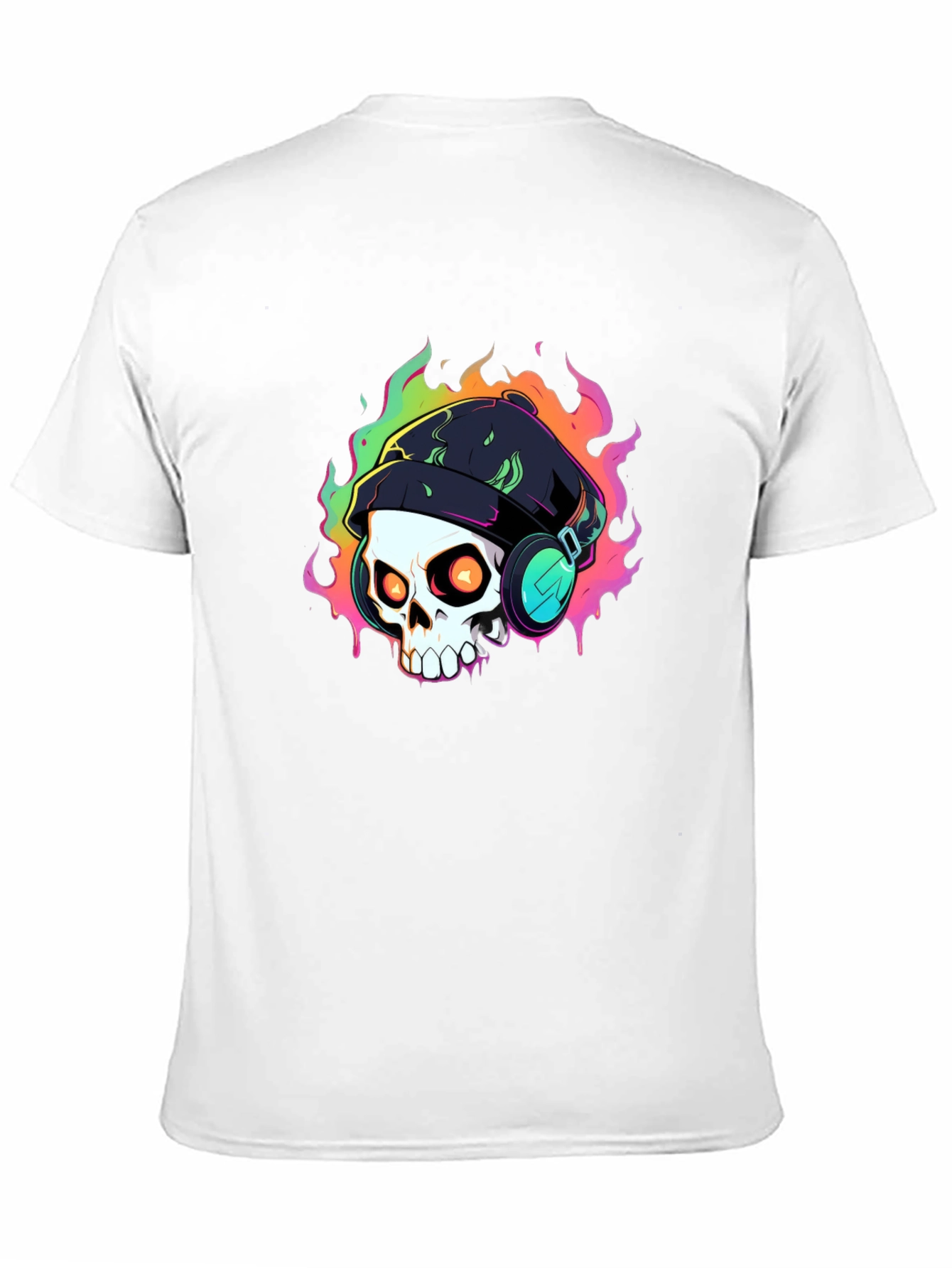 Skull Headphones Graphic T-Shirt