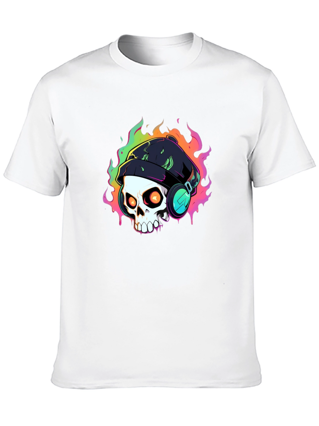 Skull Headphones Graphic T-Shirt