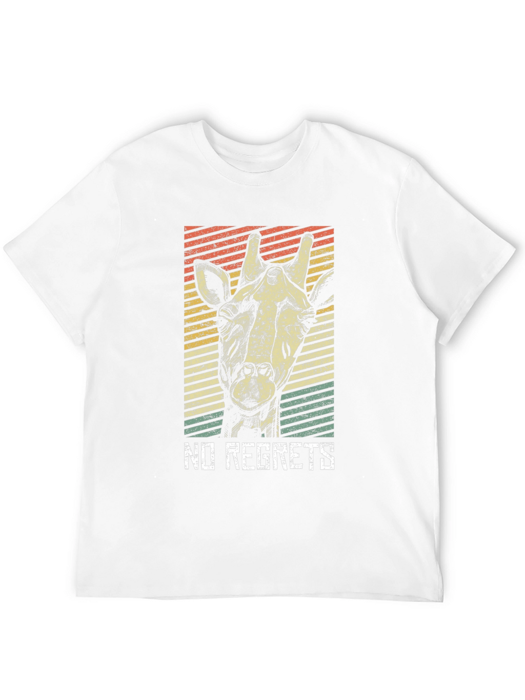 Retro Giraffe No Regrets Graphic Tee