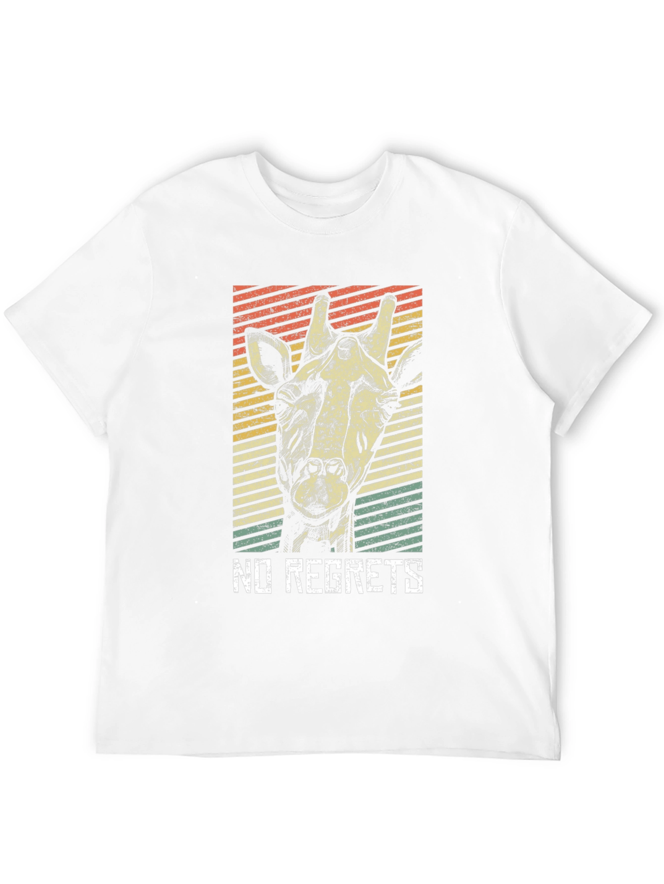 Retro Giraffe No Regrets Graphic Tee