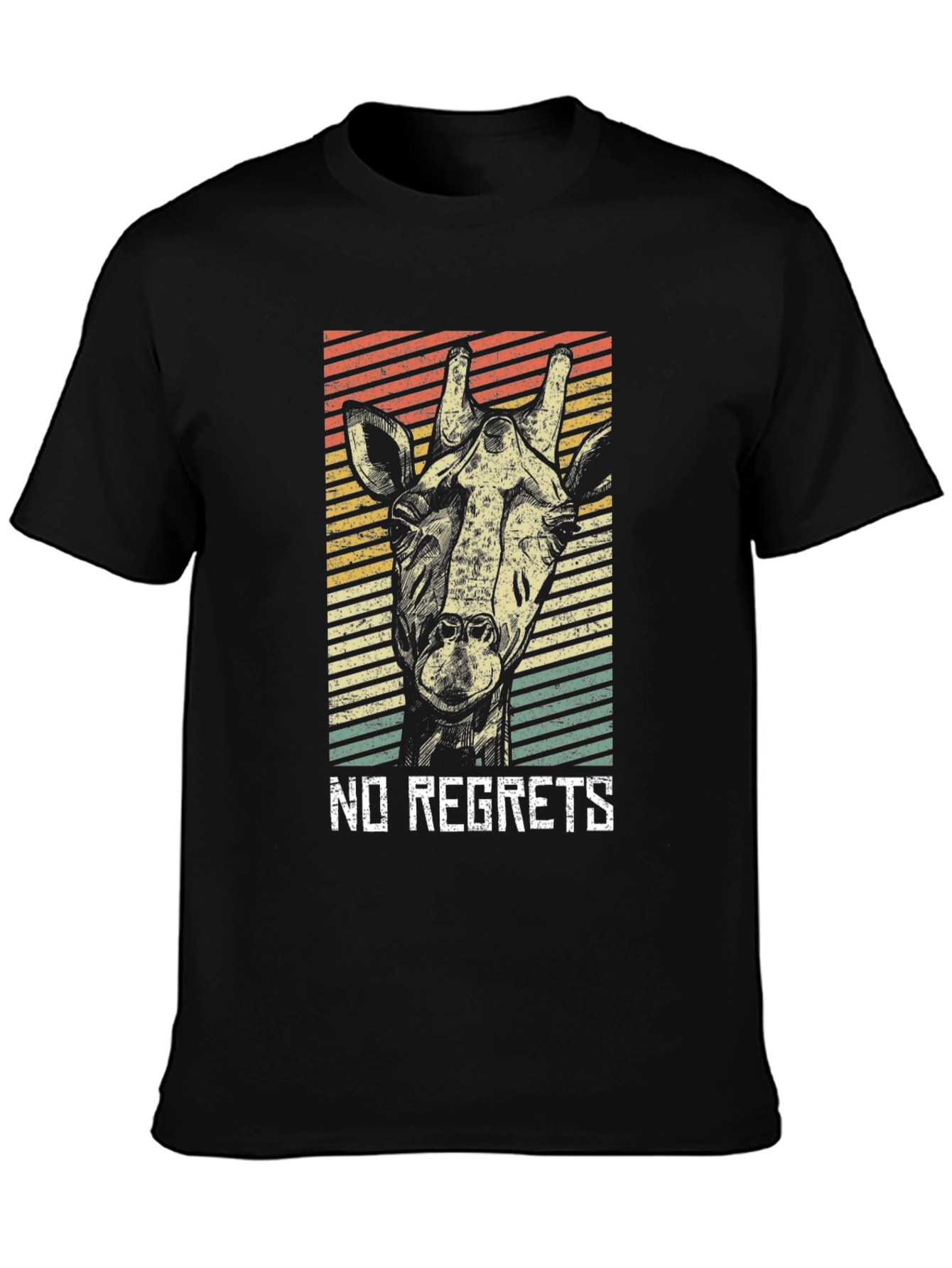 Retro Giraffe No Regrets Graphic Tee