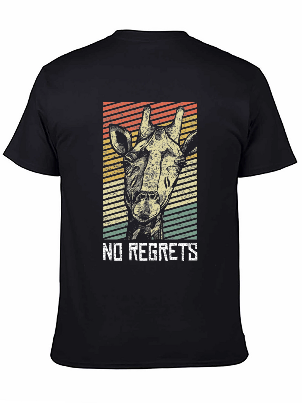 Retro Giraffe No Regrets Graphic Tee