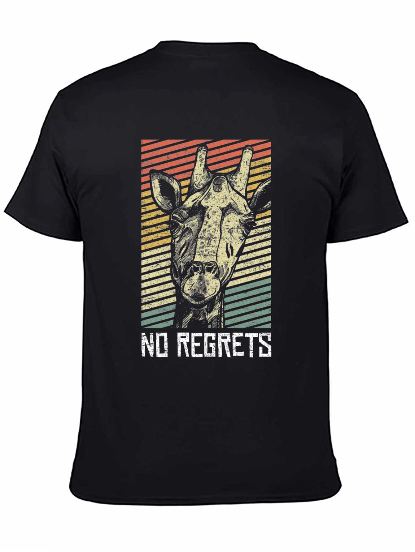 Retro Giraffe No Regrets Graphic Tee