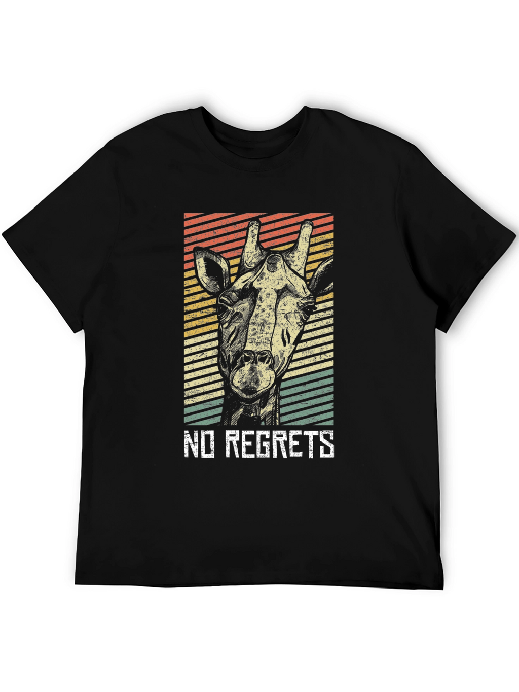 Retro Giraffe No Regrets Graphic Tee