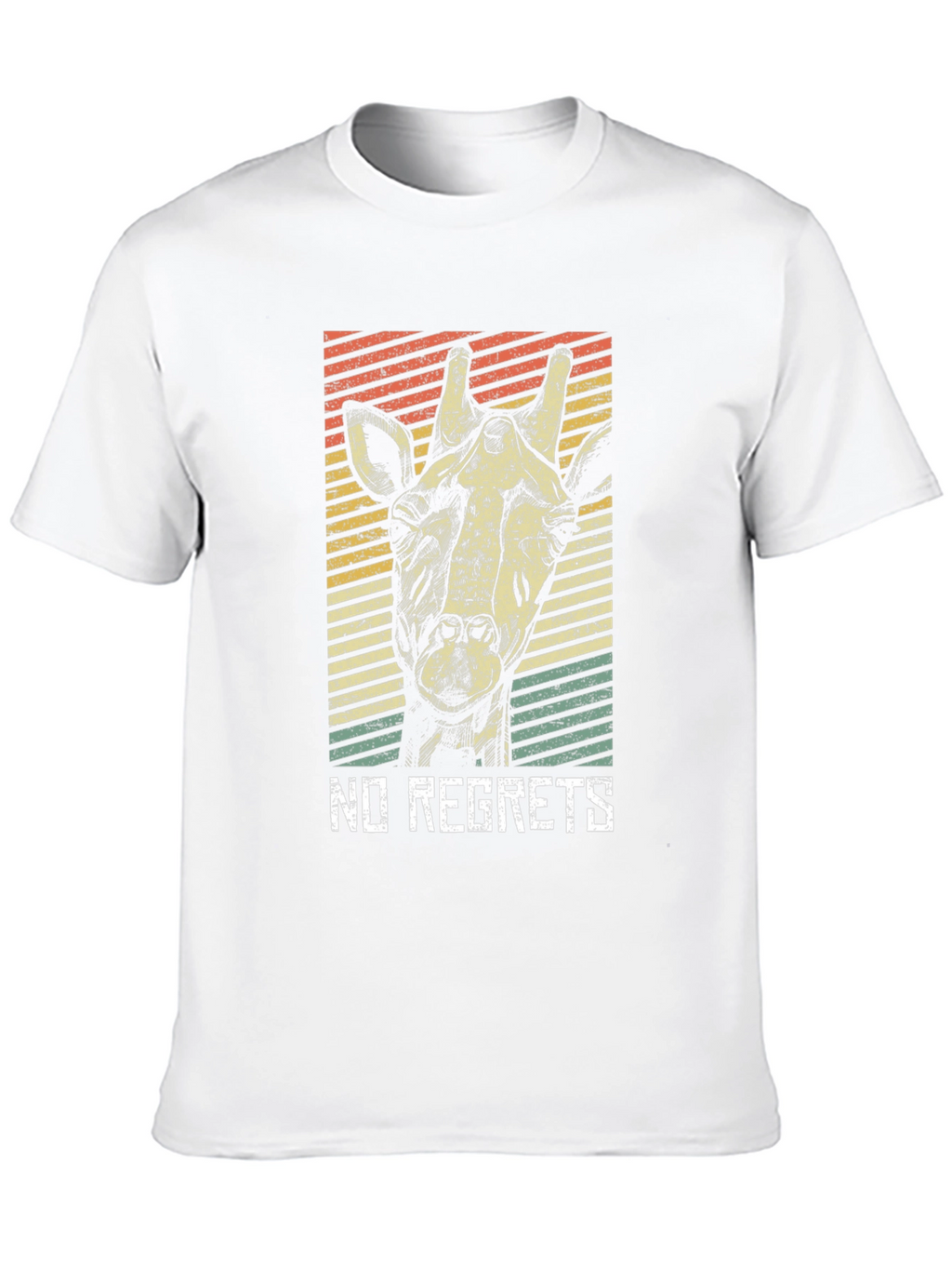Retro Giraffe No Regrets Graphic Tee