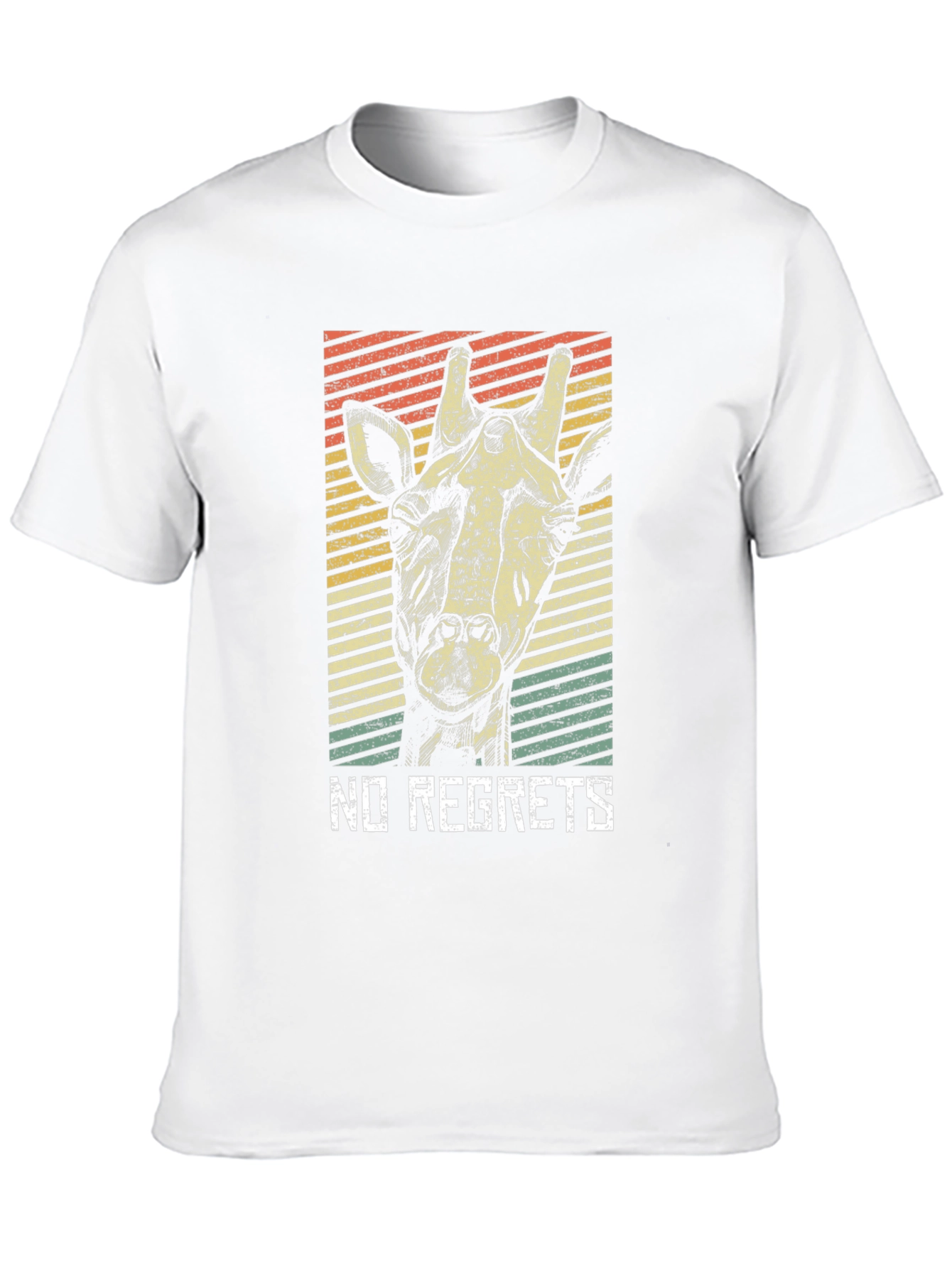 Retro Giraffe No Regrets Graphic Tee