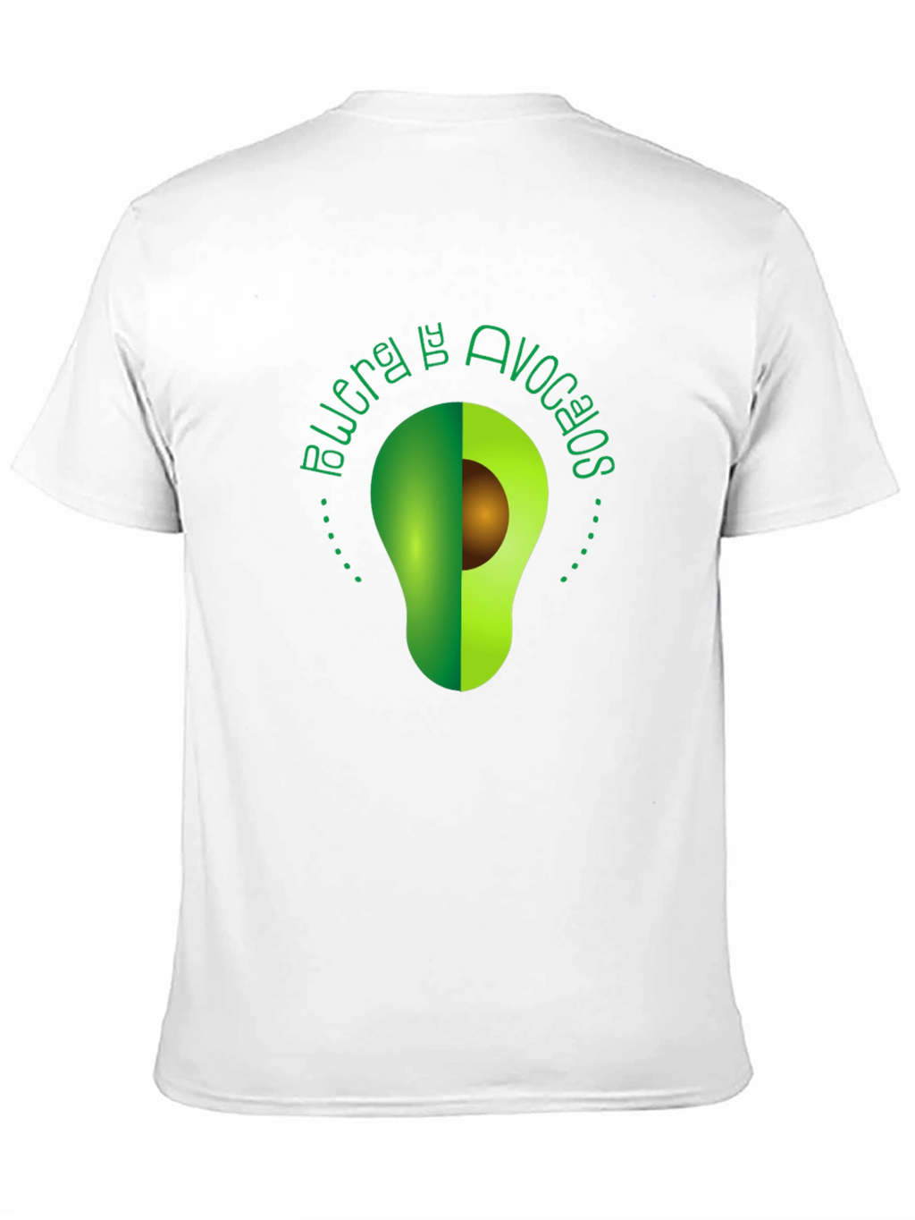 Avocado Power Tee - Unique Graphic Print Black T-Shirt