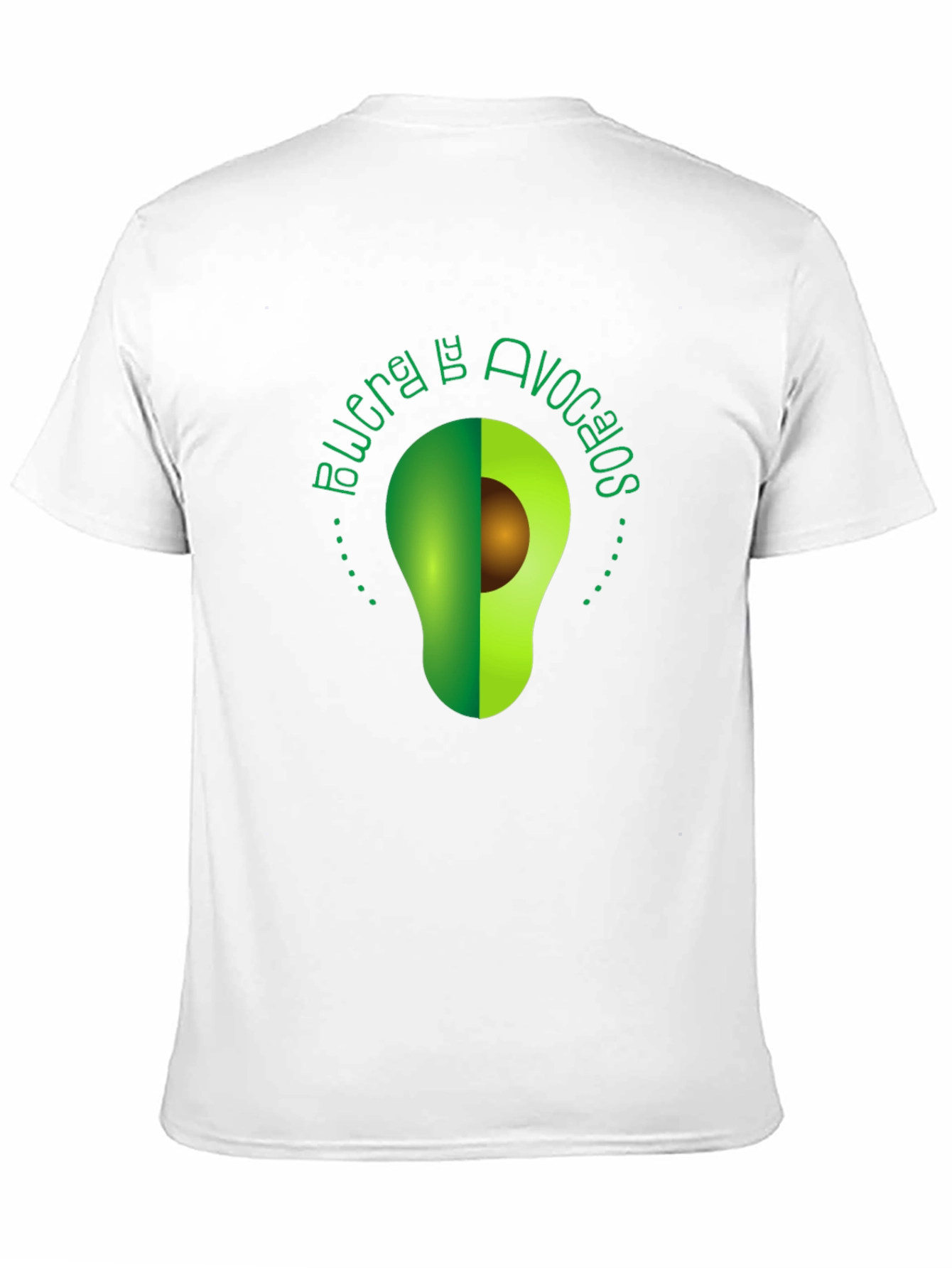 Avocado Power Tee - Unique Graphic Print Black T-Shirt