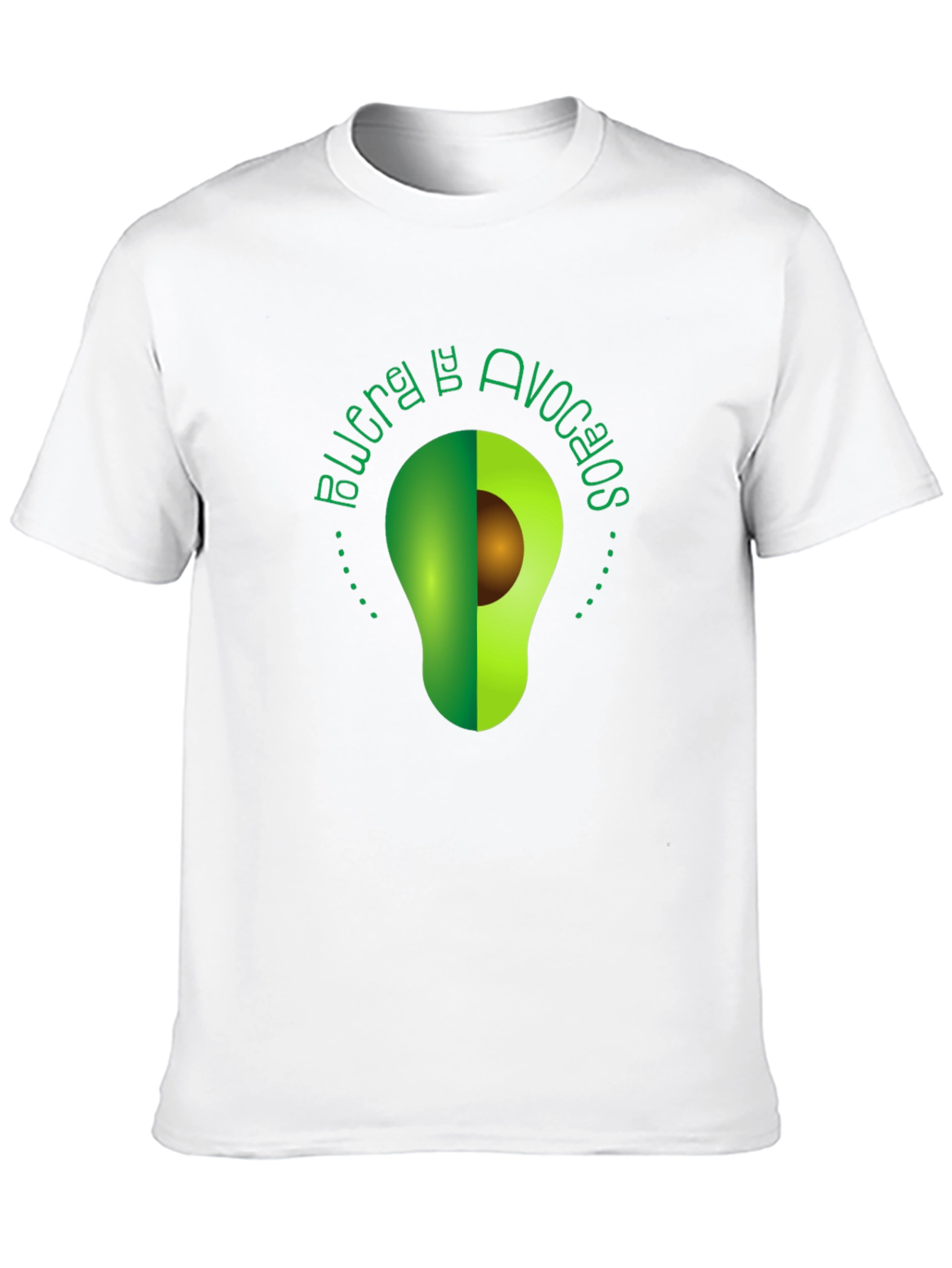 Avocado Power Tee - Unique Graphic Print Black T-Shirt