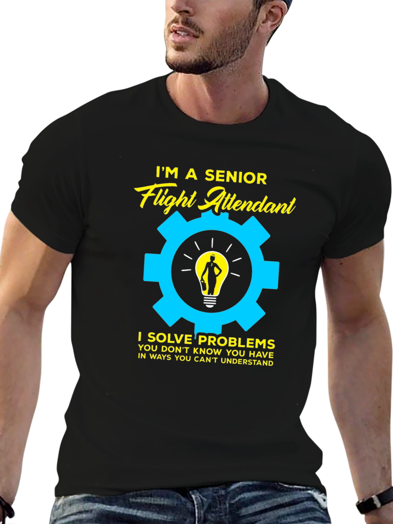 Senior Flight Attendant Problem Solver T-Shirt