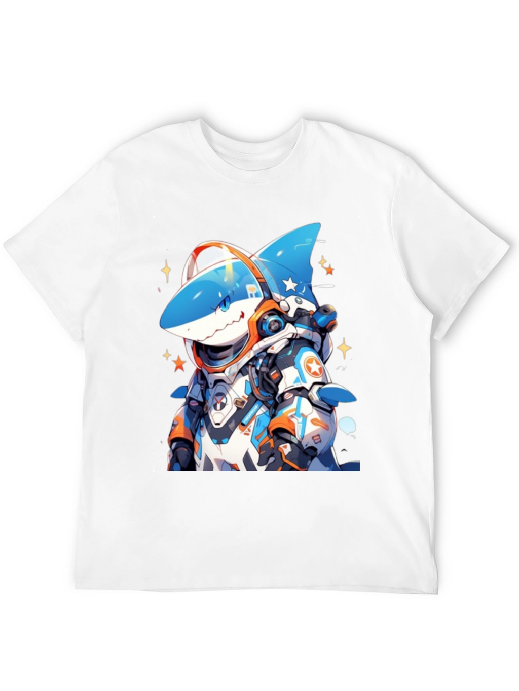 Cool Shark Astronaut Black T-Shirt
