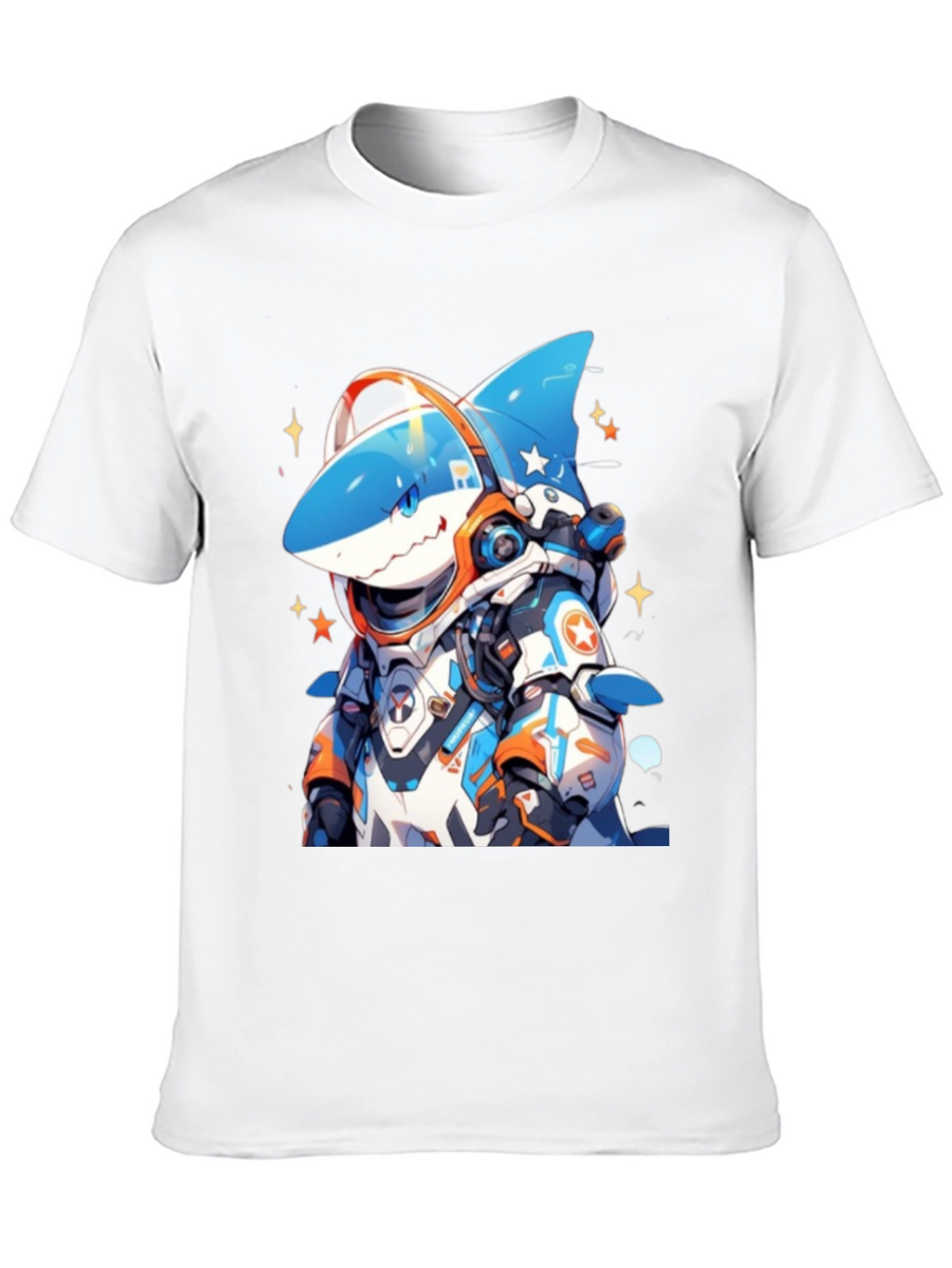 Cool Shark Astronaut Black T-Shirt