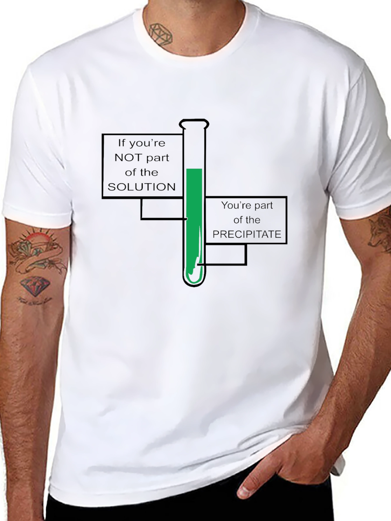Chemistry Humor T-Shirt - Solution or Precipitate?