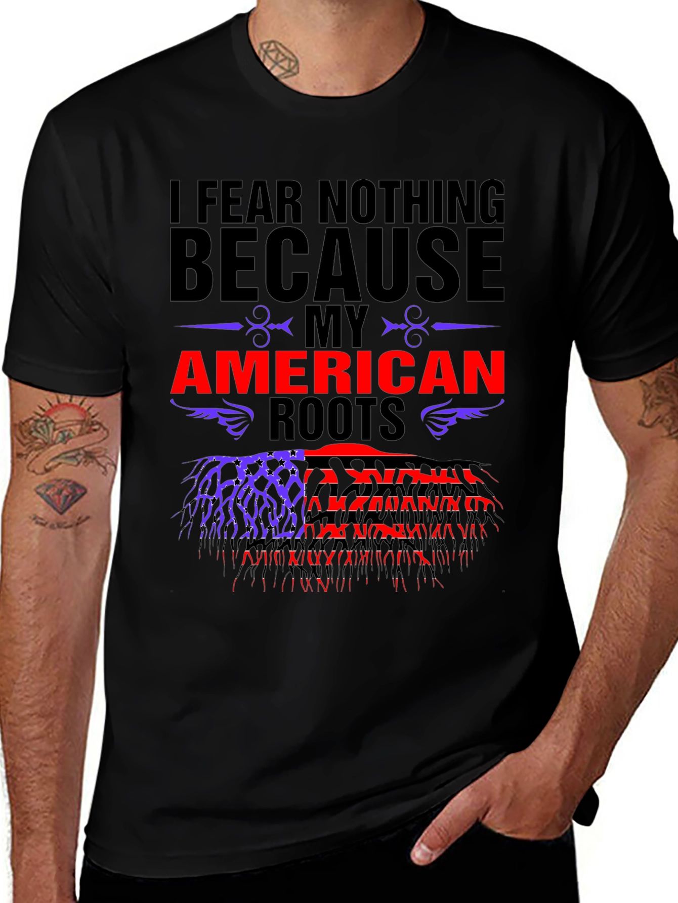 American Roots Graphic Tee - Patriotic Barber Pride