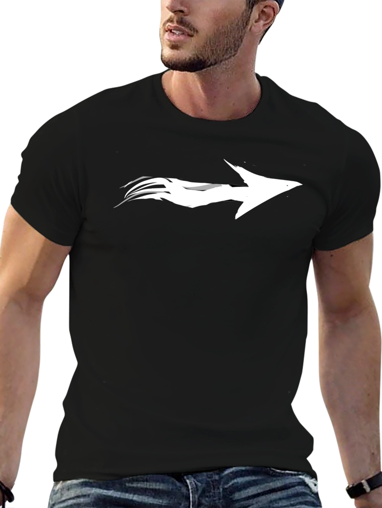 Arrow Graphic Mens Black T-Shirt