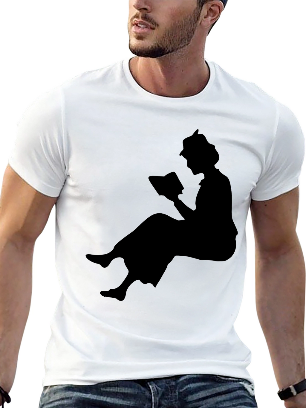 Reading Silhouette Black T-Shirt