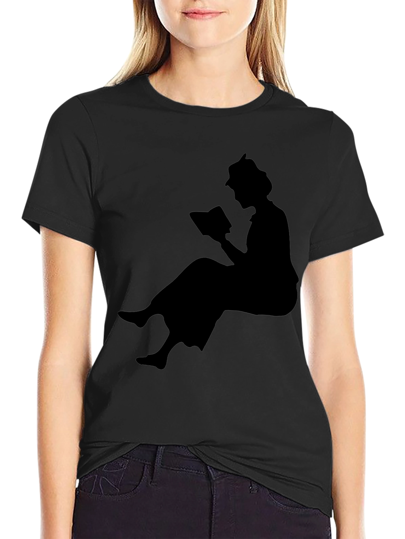 Reading Silhouette Black T-Shirt