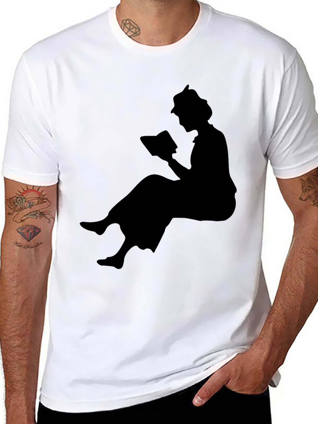 Reading Silhouette Black T-Shirt