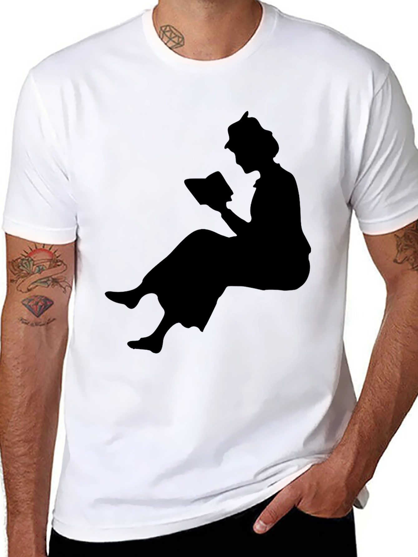 Reading Silhouette Black T-Shirt