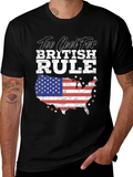 Too Cool For British Rule USA Flag T-Shirt