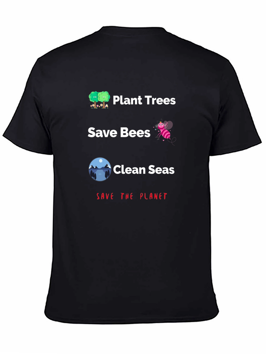 Eco-Friendly Save the Planet Graphic T-Shirt